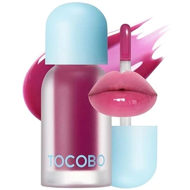 TOCOBO Juicy Berry Plumping Lip Oil 02 Berry Brandy – Korean Vegan Hydrating Lip Oil with Plant Oils for High Shine Gloss - Non Sticky Formula for All Skin Tones, 0.12 fl.oz.