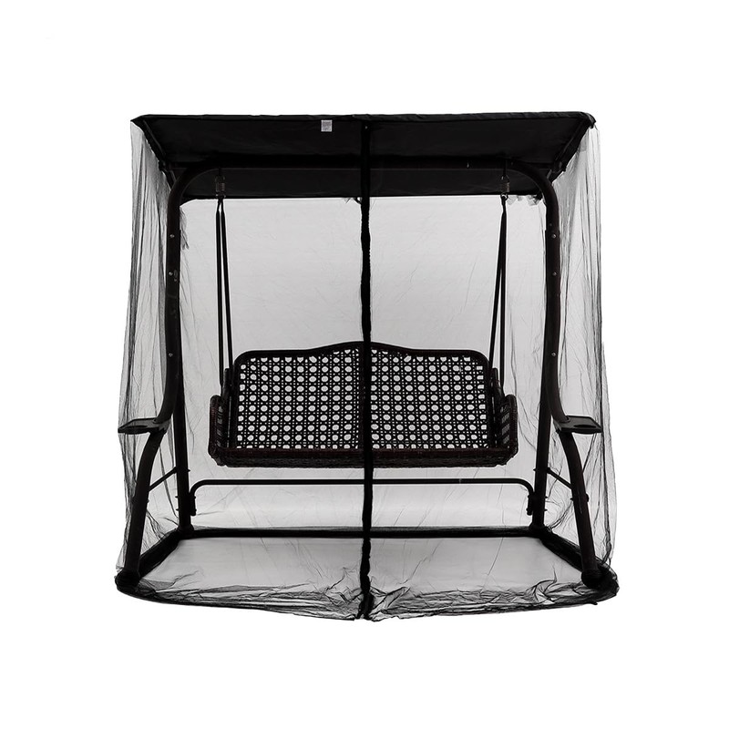 Patio Swing Mosquito Netting - Polyester Mesh Screen with Zipper