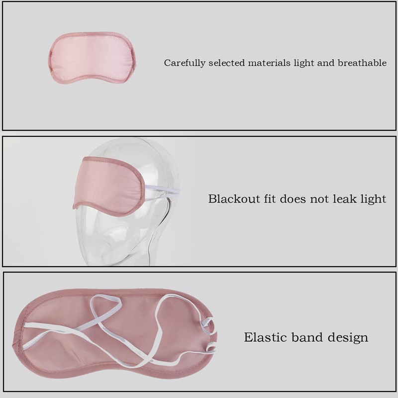 8 Pieces Pink Eye Sleep Coverings Sleep,Sleep Shade Blindfold Soft