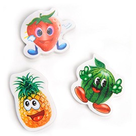 24 x Radiergummi Radierer Früchte Fruits Fruchformen - 5 x 3 cm