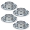MIJOMA Set of 4 Stainless Steel Egg Cups, Matte Silver,