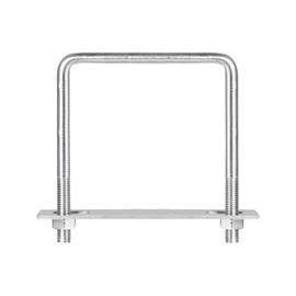 sourcing map U Bolts U Bolts M10 x 113 mm x 135 mm Square U Shackle Bolt 304 Stainless Steel U-Bolts with Nut Plate Bracket Clamp Fence Attachment for Roof Box Car Pipe Towing