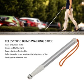 Blind Cane Stick, Telescopic Blind Cane, Blind Cane Mobility Stick, Reflective Red and White Cane for Visually Impaired Men and Women
