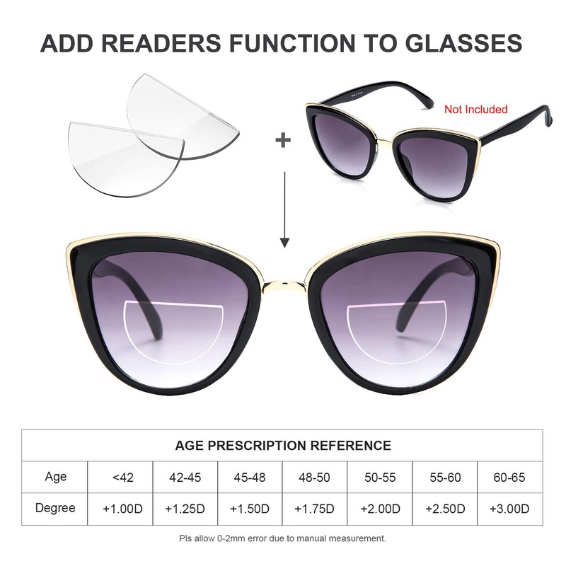 SKYWAY Stick-on Bifocal Lenses 1.50, Reader Stickers Lens, Reading Lenses