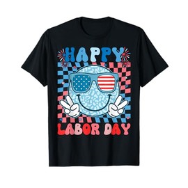 Cute Retro Happy Labor Day Patriotic Labor Day Men Women T-Shirt