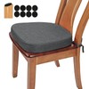 BUYUE Thickened 2.5" Friendly Woven Fabric Dining Chair Cushion, U-Shape