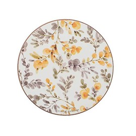 Creative Tops Cork-Backed Coasters Set with Printed 'Fields of Gold' Design, Round, White, 12 cm, Set of 4 C000275