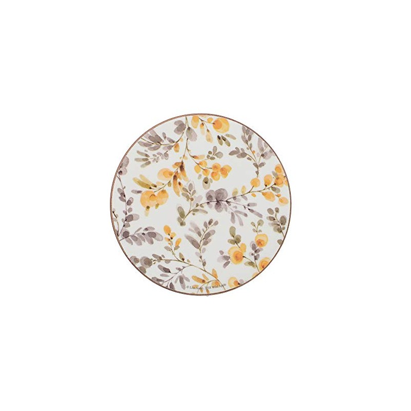 Creative Tops Cork-Backed Coasters Set with Printed 'Fields of Gold'