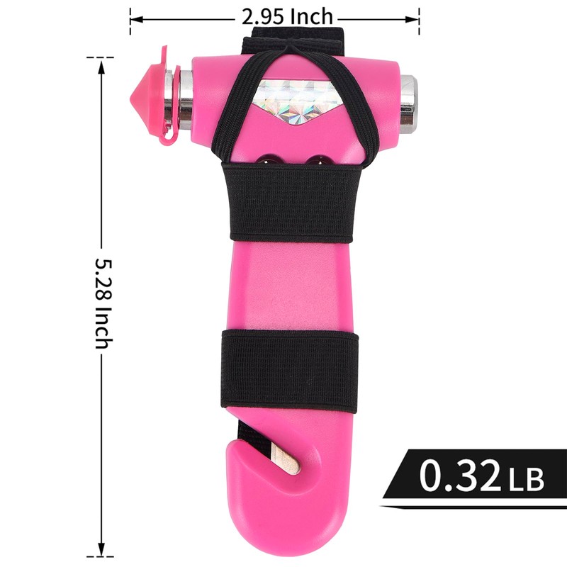 MOTORBUDDY 2 Pack Car Safety Hammer, Pink Emergency Escape Hammer