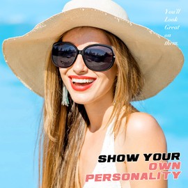 CGID Polarised Sunglasses for Women Trendy Oversized Ladies Shades,2025 New Sparkling UV400 Vintage Fashion Large Womens Sunglasses