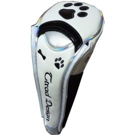 Golf Head Cover for Fairway Paw Magnetic (White/Black, Fairway For)