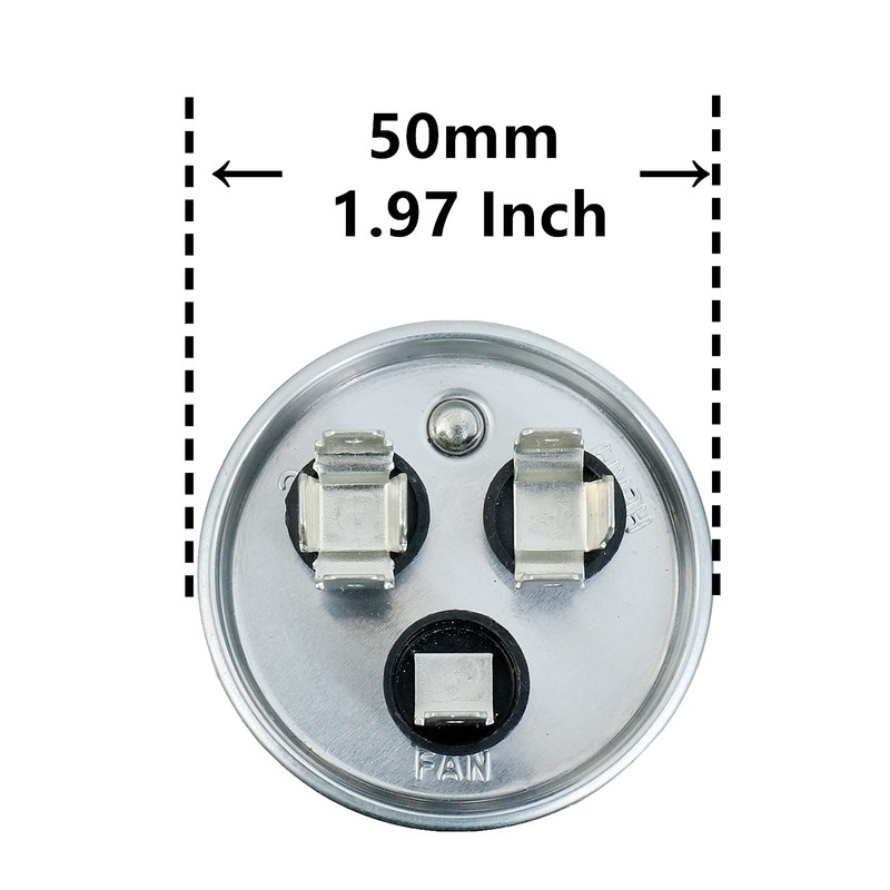 BOJACK 45+5uF 45/5MFD ±6% 370V CBB65 Dual Run Circular Start