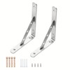 Nanarico Shelf Bracket, L-Shaped, Stainless Steel, DIY Kitchen and Garage,