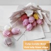 4 Pcs 3D Tulip Silicone Candle Mold Tulip Flower Silicone