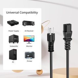 Tomatosd 6ft UL AC Power Cord Cable Compatible with Bose S1 Pro S1 Pro Plus Multi Position PA System Speaker