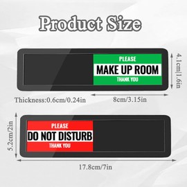 Do Not Disturb Door Sign,Slidable Meeting in Progress Door Sign,Waterproof Design,Suitable for Home,Office,Bathroom,Meeting (17.8×5 cm)