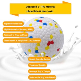 LIEVUIKEN Dog Balls Toys for Aggressive Chewers, Indestructible Durable Bouncy Floating Balls for Dogs to Fetch, Durable Solid Rubber Ball for Training Dog