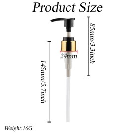 6 Pcs Plastic Soap Dispenser Pump Replacement 24/410 Thread Size for Lotion Shampoo Dish Soap Bottles Pump Heads for Easy Replacement