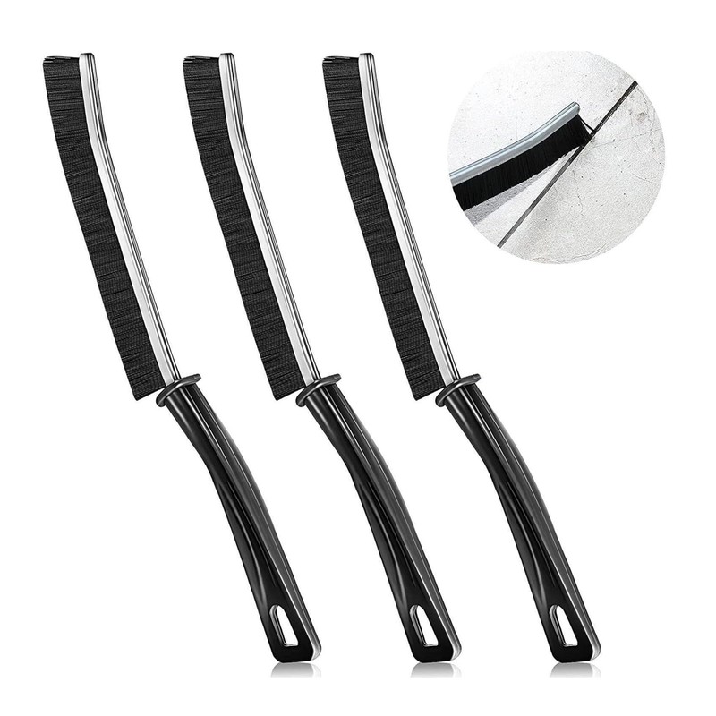 掃除ブラシ 隙間ブラシ 風呂 掃除用具 隙間クリーニングブラシ 溝ブラシ キッチン掃除 使いやすい 再利用できる (黒色