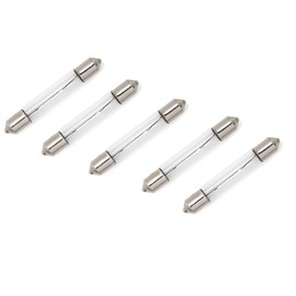WITTKOWARE Pack of 5 Festoon Bulbs, 6 x 31 mm, S5.5, 18 V, 3 W, Warm White, Intercom, Scale, Backlight