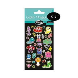 Maildor CY167Cpack - Cooky Phospho Sach 1pl 7.5x12cm Monster - Pack of 10