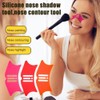 1Pc Red Silicone Nose Shadow Template, Nose Contour Tool, Eyebrow