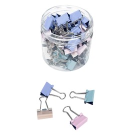 POERMA 120pcs Colored Binder Clips,15mm Small Metal Clips,Bulldog Clips for Office Supplies,Paper Clips and Home Supplies,60 Per Box,2 Boxes(4 Color)
