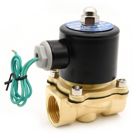 3/4" Brass Electric Solenoid Valve, 110V Air Valve Normally Colsed for Water Air Gas Fuel Oil 2W-200-20