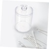 Ciieeo 2pcs Acrylic Cotton Swab and Pad Storage Box Transparent