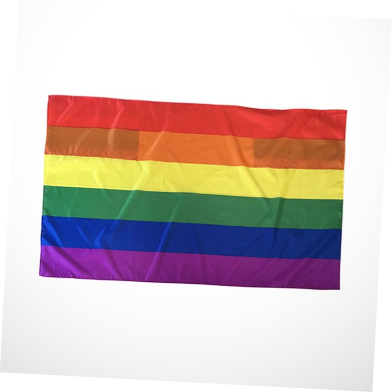 ORFOFE Flag Cape Rainbow Cape Polyester Party Wear Easy Care