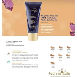 Terramar Maquillaje Protector FPS15 con Células Madre de Edelweiss, Base de Maquillaje Hidratante, Control de Brillo, Acabado Natural, 30g (Butter Cre