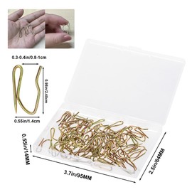 58 Pcs Mini Metal Curtain Hooks, Nydotd Rustproof Metal Hooks Heavy-Duty Offset Pin-On Drapery Hooks for Window Curtain, Door Curtain and Shower Curtain (Vintage Bronze, 1 inch)