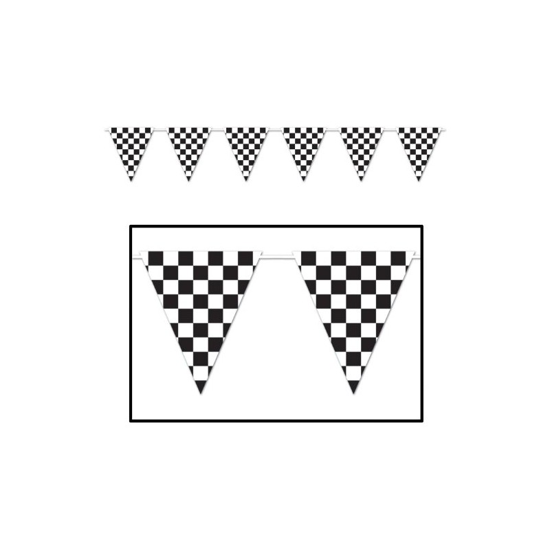 Checkered Giant Pennant Banner Party Accessory (1 count) (1/Pkg)