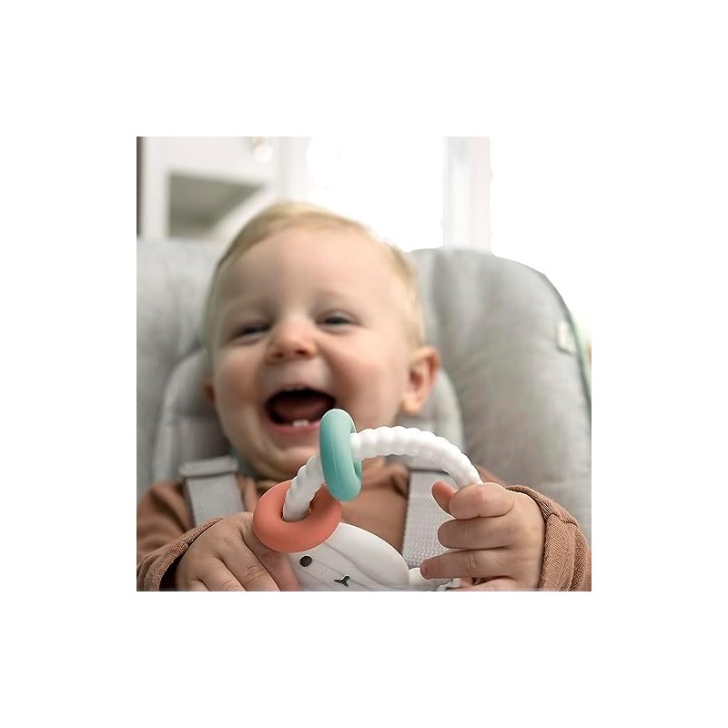 Mordedera para bebes Soothing Sheppy de Ingenuity con Aros de