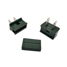 YZXZL 25 Pack Green SPT-1 Vampire Male Plugs for Christmas Lights Sets (SPT-1 Green)