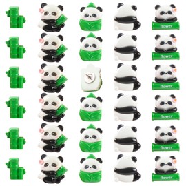 ASUNFO 30 Pcs Panda Push Pins Cute Decorative Thumb Tacks Animal Cork Board Thumbtacks for Photo Wall 5 Pattern