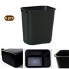 ToiULik 6 Pack Black Small Trash Can with 2 Roll