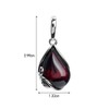 Ian and Valeri Co. Black Cherry Amber Sterling Silver Pendant