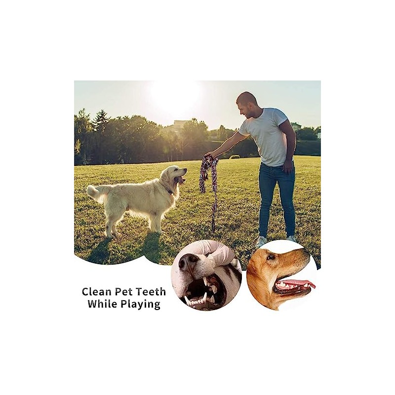 ERKOON Juego de Juguetes de Cuerda para Perros, Pelota de