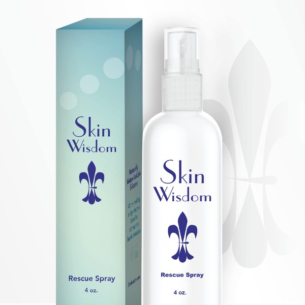 Skin Wisdom Rescue Spray Promotes Healthy Skin with Hyaluronic Acid, Organic Aloe Vera and Patented Formula for Eczema, Rosacea, Radiation Dermatitis, Sunburn, Rash, Scar Reduction 4 fl oz