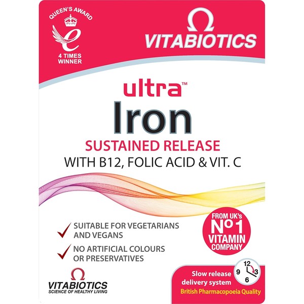 Iron Tablets Supplement, Boosts Energy, Vitality, Power and Immunity and