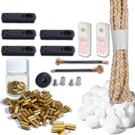 linpel Universal Gasoline Lighter Repair Kit for Fluid and Butane Lighters-Durable 1m Wick, 5A Flint, Cotton, Rubber&Cotton Felt Pad, Spring, Flint Wheel, and Multifunction Disassembly Tools