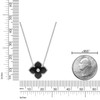 Lavari Jewelers Flower Pendant Necklace for Women - Black Onyx