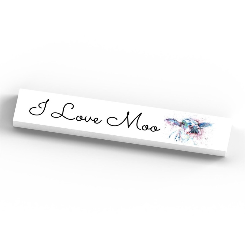 Global Designs I LOVE MOO COW SANDI MOWER WATERCOLOUR ARTWORK