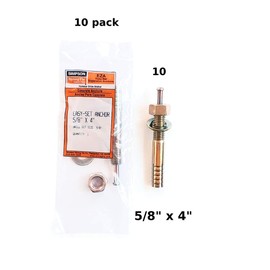 Concrete Strike Anchor Simpson Strong Tie Easy Set pin Drive Concrete Anchor 5/8â x 4â EZA62400 Expansion Anchor 10 Pack