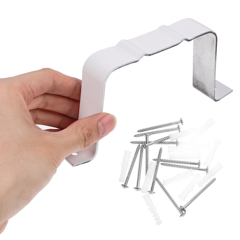 Generic Aluminum Downspout Strap Positioner with Screws 6.49X2.95X0.98In Gutter Drainage