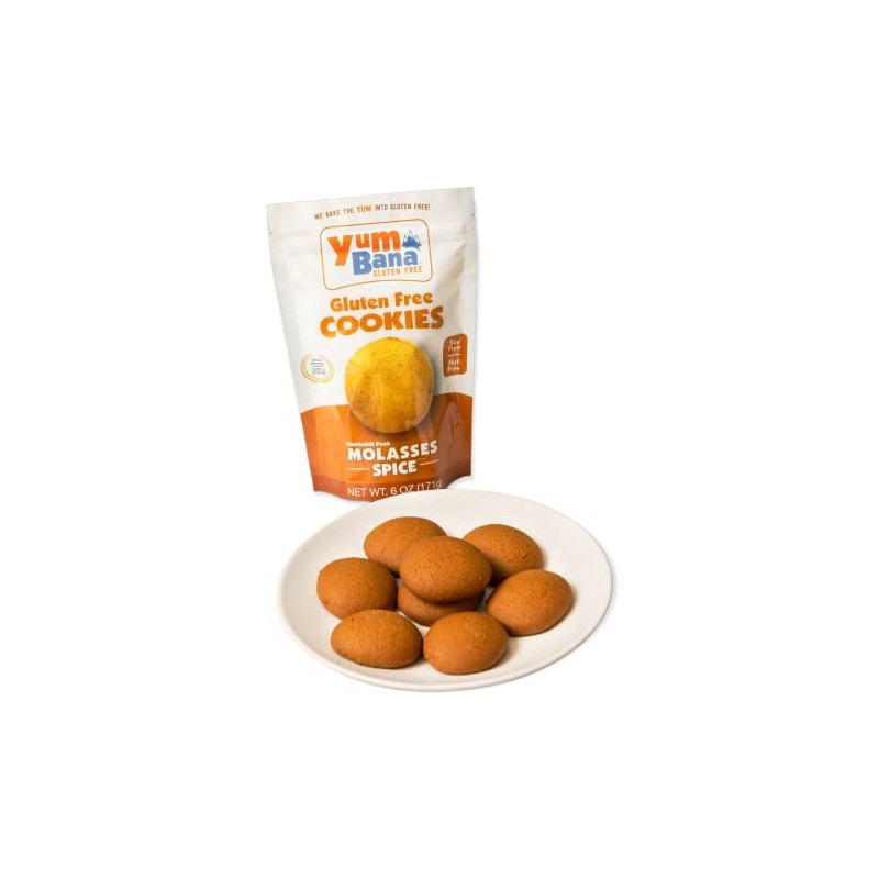 Yumbana Gluten Free Molasses Spice Cookies - Soy Free, Nut
