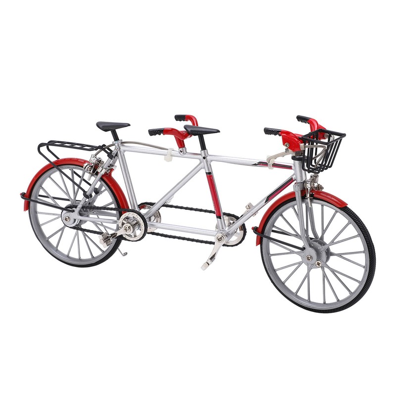 Tandem Mini Bicycle Model High Simulation Exquisite Details Alloy Bike