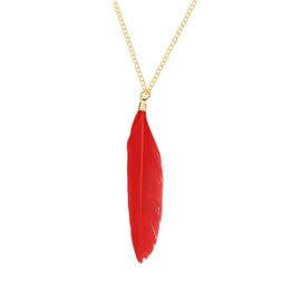 Is Never Enough Long Colorful Feather Pendant Necklace,Light Bird Feather Sweater Chain for Women Party Gifts, Metal