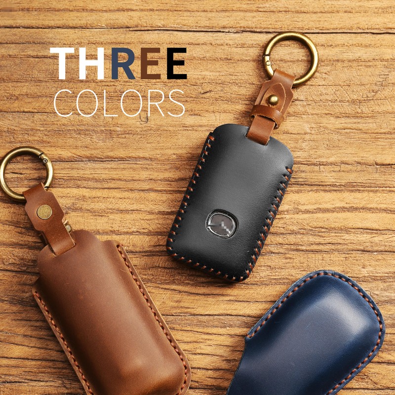 SIEVEN - Funda de piel compatible con Mazda 3, Mazda
